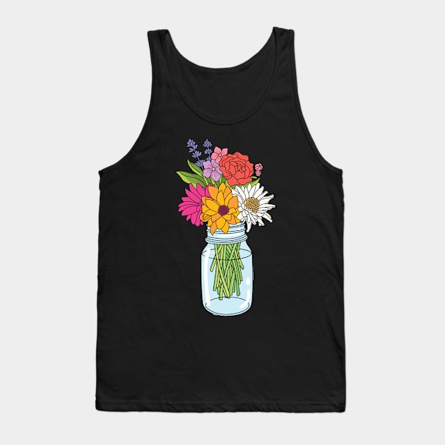 Flowers in a jar Tank Top by SuperrSunday